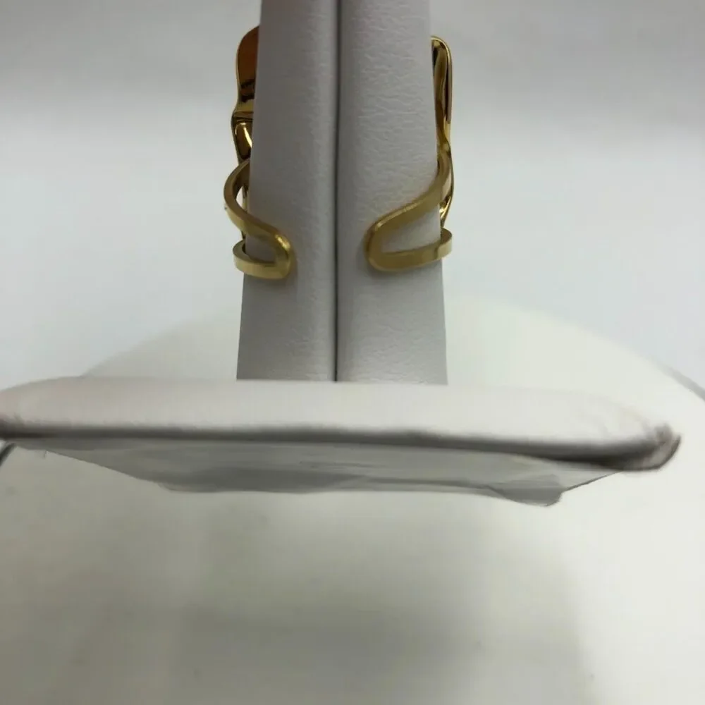 18K Gold Plated Women's Art Inspired Open Back Ring Hypoallergenic Waterproof